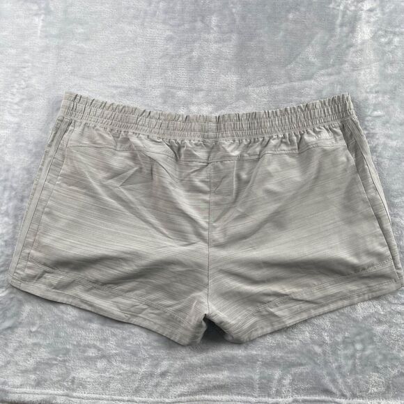 Adidas Shorts Women 2XL Heather Gray Three Stripe Woven Pacer Gym Running GT1185 - Picture 3 of 12